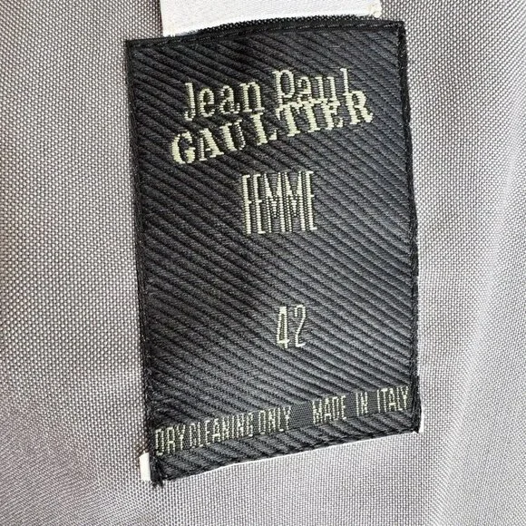 Jean Paul Gaultier Grey Double Breasted Longline Blazer S/M - Picture 8 of 8